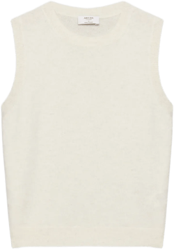 BARE CASHMERE CREW SWEATER VEST