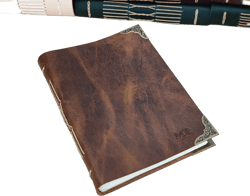 Genuine Leather Journal, Customized Leather Notebook, Leather Bound Vintage style Journal Notebook, Custom Recipe Book, Personalized Gift