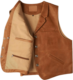 Handmade Real Brown Cowhide Leather Vest – Unisex Vintage Western Biker Vest , Stylish Button-Up vest, Classic Casual Outerwear Quilted Gift