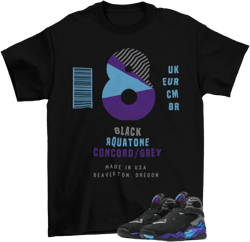 Sneaker Label Jordan 8 Aqua Matching Sneaker Tee Shirt