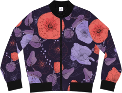 Floral Botanical Bomber Jacket Women, All Over Print Jacket, Botanical Clothing, Vintage Jacket, Bomber Jacket, Nature Lovers Gift, Flowers