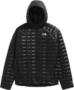 THE NORTH FACE Teen Thermoball Hooded Jacket | Synthetic Insulation, Ripstop Fabric, Adjustable Waist, Zip Pockets XX-Large Tnf Black