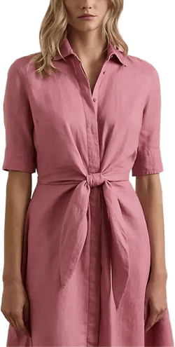 tie-front shirt dress