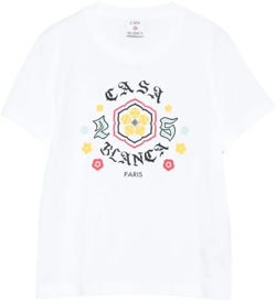 floral-print cotton T-shirt