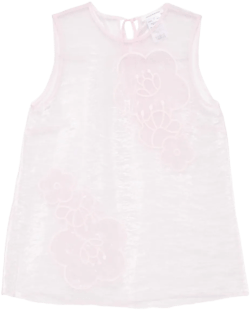 floral-embellished sleeveless top