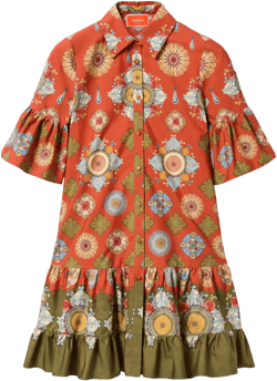 floral-print ruffled dress