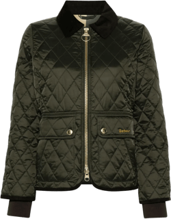 Fitted Beadnell Quilt Jacket In Green