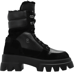lace-up panelled combat boots