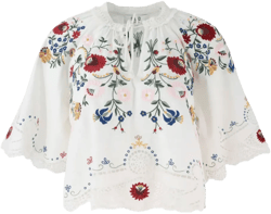 embroidered eyelet blouse 