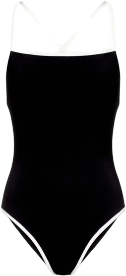 Itak square-neck criss-cross swimsuit