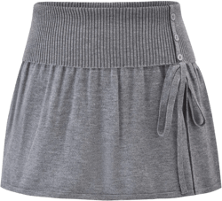 ROWENA MINI SKIRT - GREY