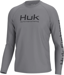 HUK Men's Pursuit Vented Long Sleeve, 30 UPF Fishing Shirt Small Night Owl