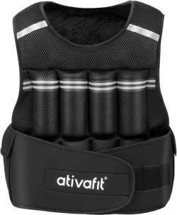 Ativafit Adjustable Weighted Vest Women Men with Reflective Design 2 4 6 8 10 12 14 16 18 20 22 Lbs Running Vest for Strength Training, Walking, Jogging, Weightlifting, Running Men Women Kids 2-22 Lbs