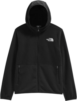 THE NORTH FACE Teen Glacier Lightweight Full Zip Hooded Jacket | 3 Piece Hood With Secure-zip Hand Pockets Small Tnf Black