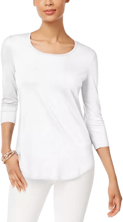 Petite Scoop-Neck Tunic Top, Exclusively at Macy's