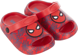 Marvel Spiderman Kids EVA Clog - Molded Open Toe EVA Clog Shoes for Boys & Girls Featuring Spiderman, Captain America, and Ironman (Red, 10)