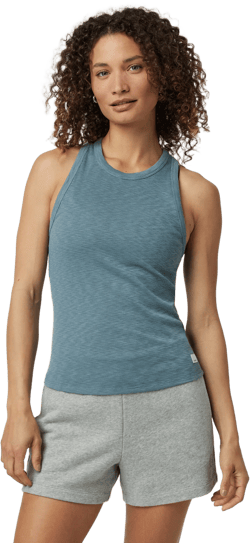 Sunrise High Neck Tank | Smoke Blue