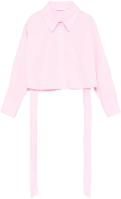 strap-embellished shirt