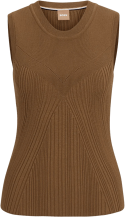 ribbed-knit tank top
