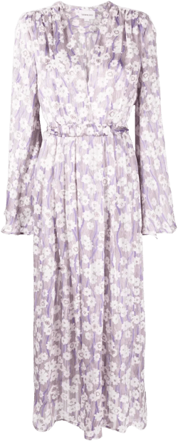 floral-print midi dress