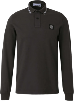 logo-patch polo shirt
