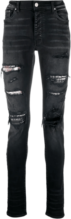 ripped slim-fit jeans