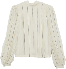 Lydia Millen Chiffon Top Stitch Detail Ruffle Woven Blouse | Karen Millen