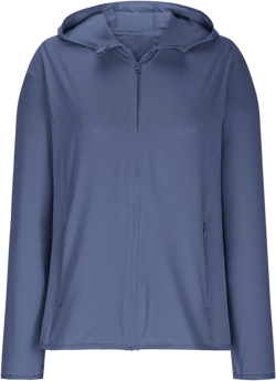 Women's UPF 50+ Sun Protection Athletic Jacket Hooded Lightweight Sun Shirt for Hiking Outdoor Workout Rash Guard Large A01_navy