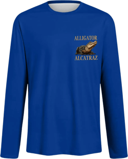 Alligator Alcatraz Tshirt Vintage Alligator Shirt Unisex,Mens T Shirts Long Sleeve Crewneck Graphic Tees Dark Blue XX-Large