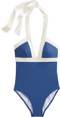 Ithaca Halter Swimsuit-Globe/ Ivory Colourblock