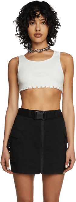 No Regulations Crop Tank - White