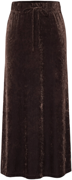 Velvet Drawstring Waist Skirt