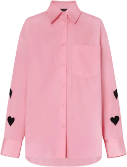 Heart Pattern Cotton Shirt
