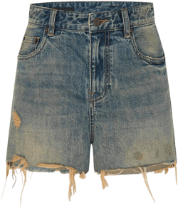 Raw Hem Ripped Shorts