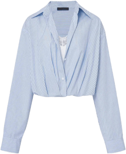 Paneled Cropped Shirt