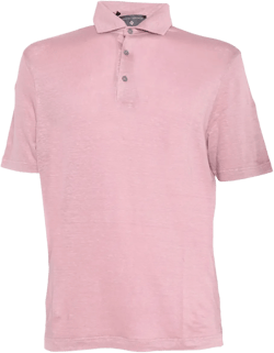 linen-blend polo shirt