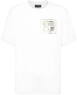 gold-logo cotton T-shirt