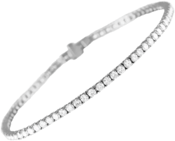 14kt white gold diamond tennis bracelet