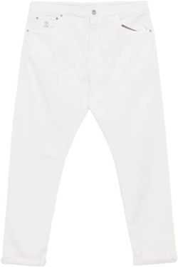 logo-plaque five-pocket jeans