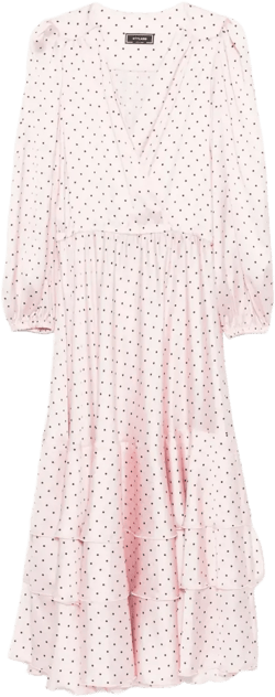 polka-dot ruffled dress