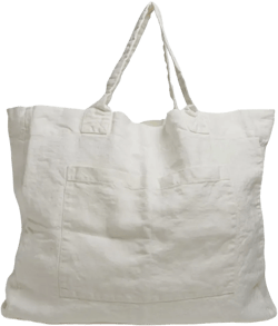 Weekend linen tote bag