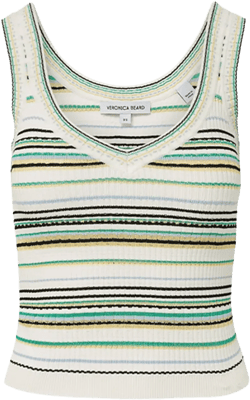 striped ribbed tank top
