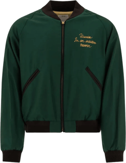 Men's "hackett" Bomber Jacket In Green