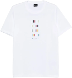multi-stripe cotton T-shirt