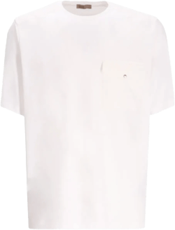 chest-pocket cotton T-shirt