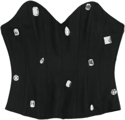 crystal-embellished corset top