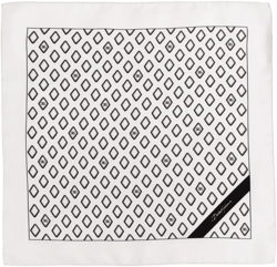 geometric-pattern silk scarf