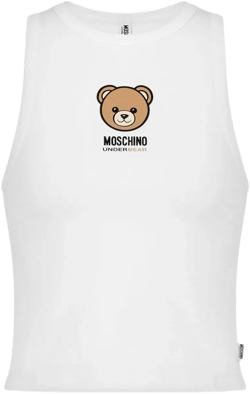 teddy-print tank top