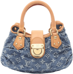 2005 Pleaty Monogram denim tote bag
