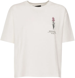 floral-print cotton T-shirt